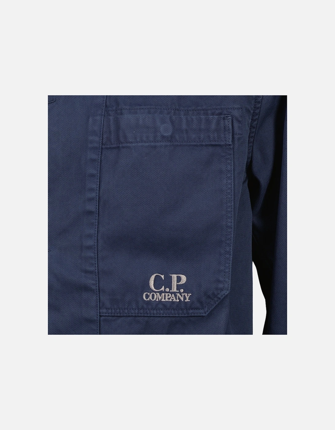 Military Twill Embroidered Logo Overshirt