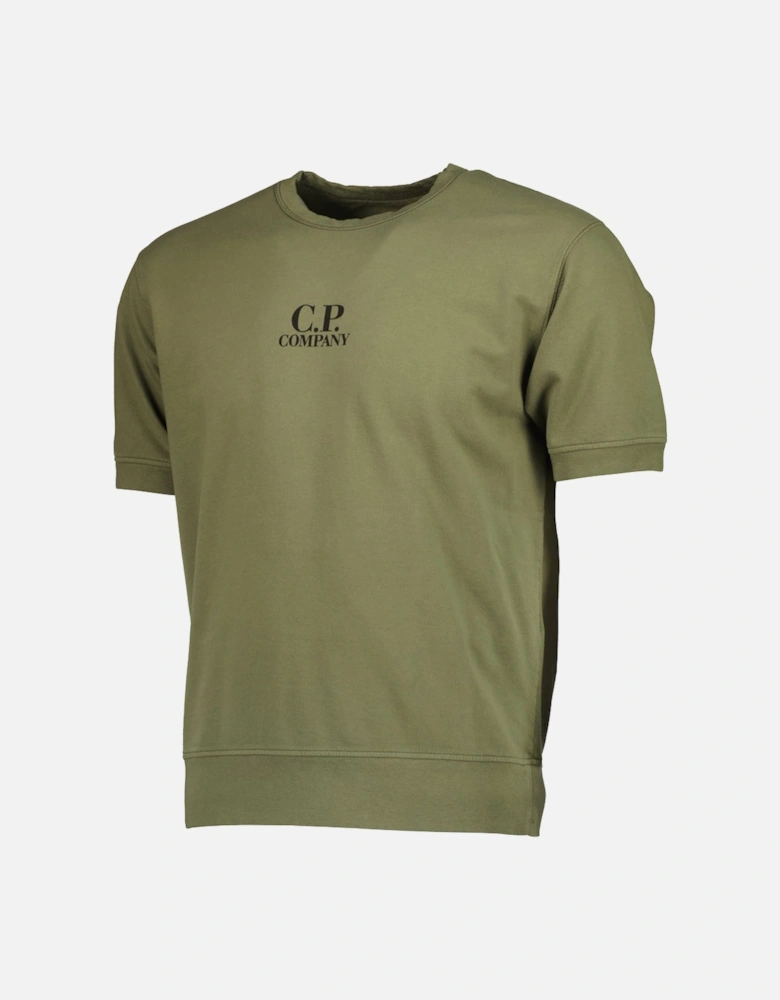 Short Sleeve Light Fleece Logo Sweatshirt