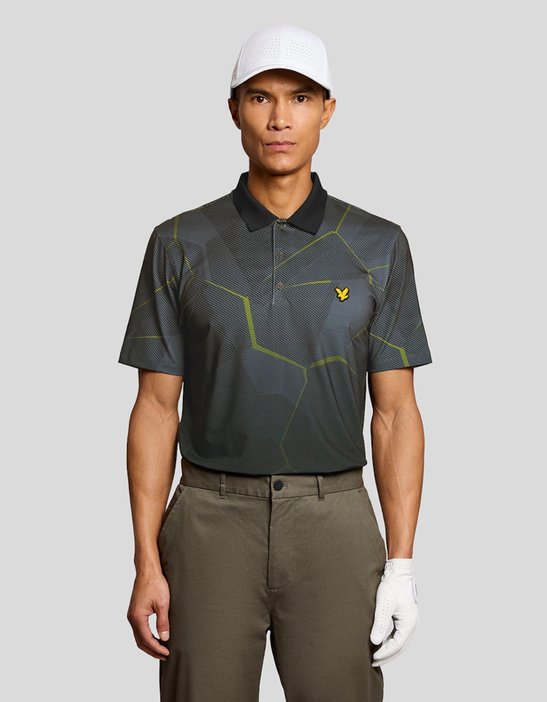 Geometric Graphic Polo Shirt