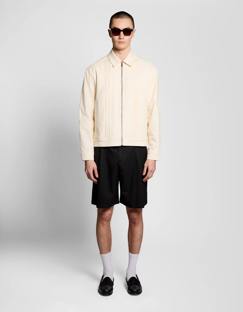 Pintuck Zip-Through Jacket