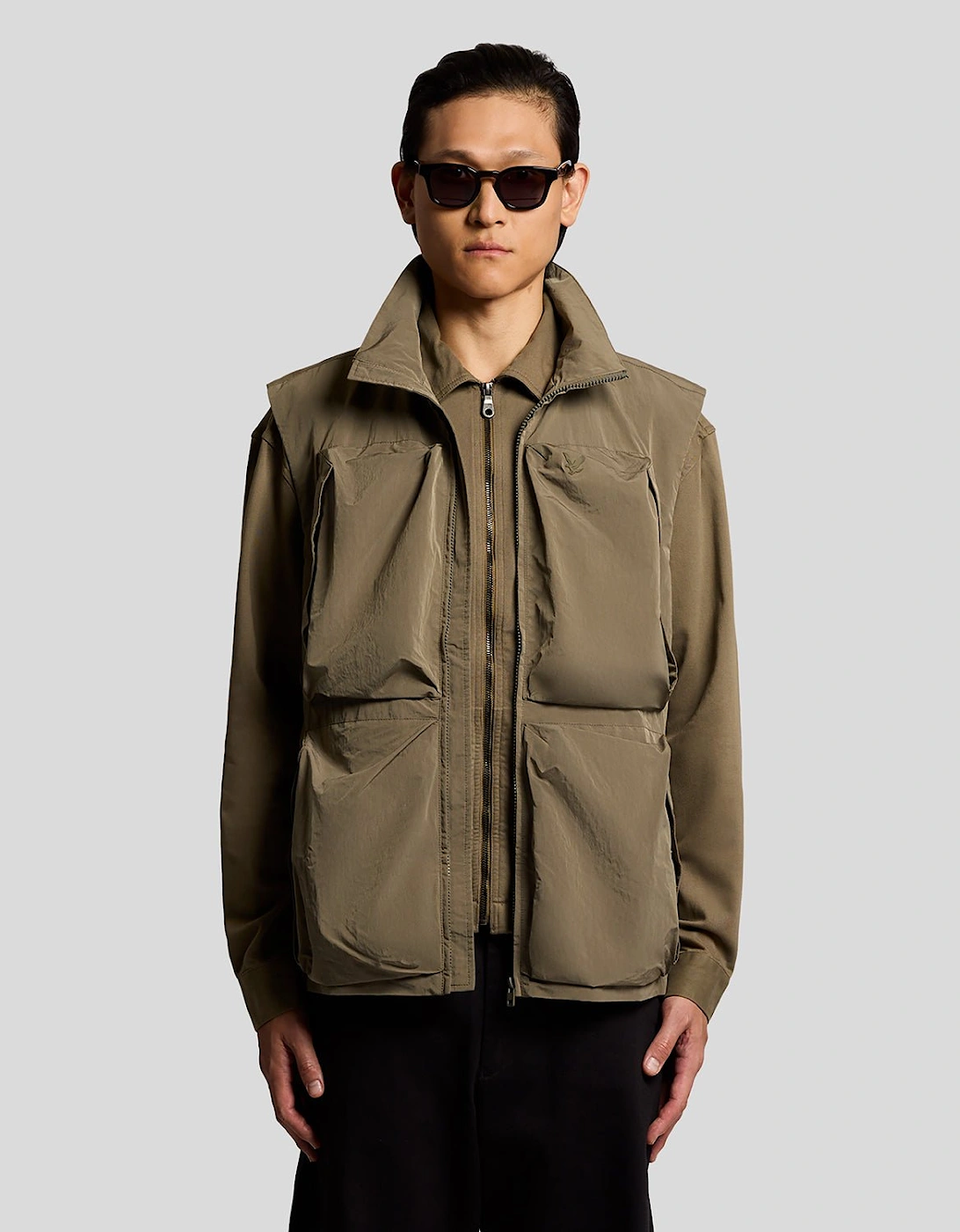 Lyle And Scott Men's Tan Lightweight Ripstop Gilet  38/Regular M