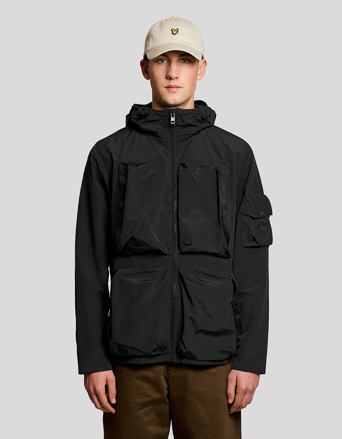 Lyle And Scott Men's Black Lightweight Windbreaker Jacket  Regular/34 Xs