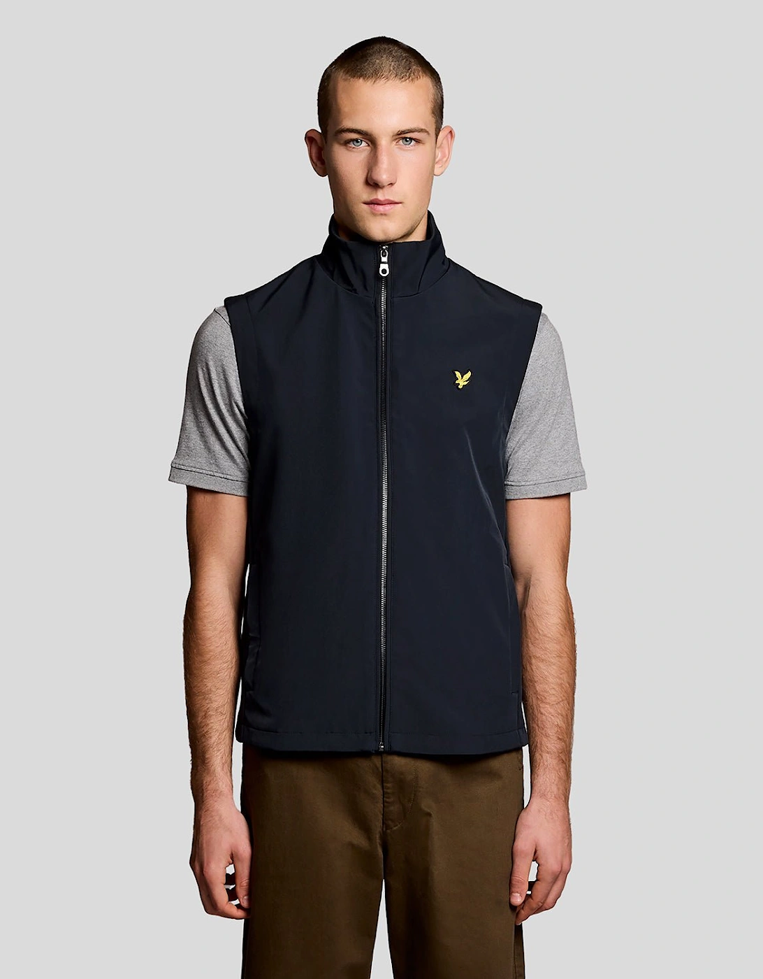 Lyle And Scott Men's Black Mesh-Back Softshell Gilet  38/Regular M