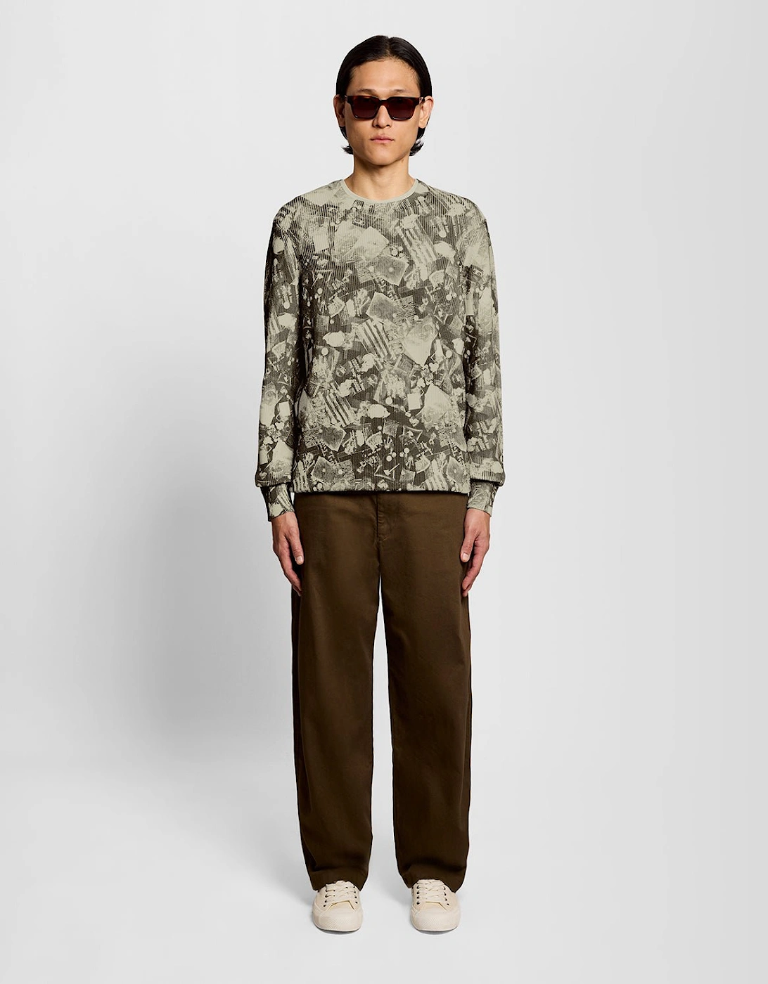 Printed Crew Neck Jumper