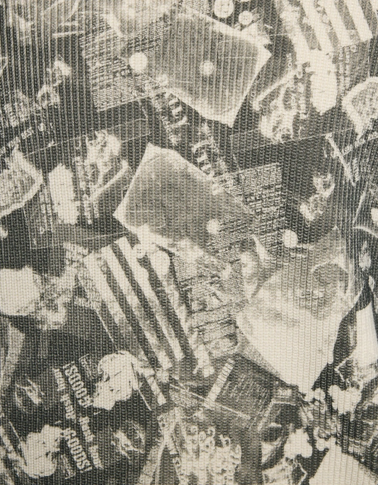 Printed Crew Neck Jumper