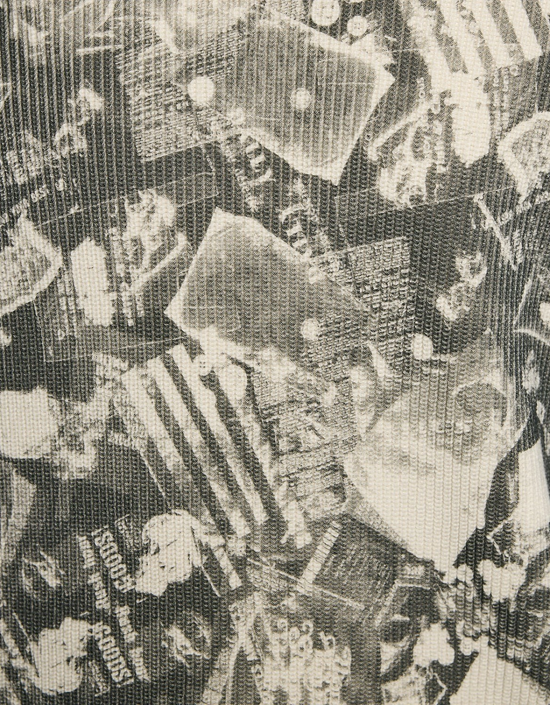 Printed Crew Neck Jumper