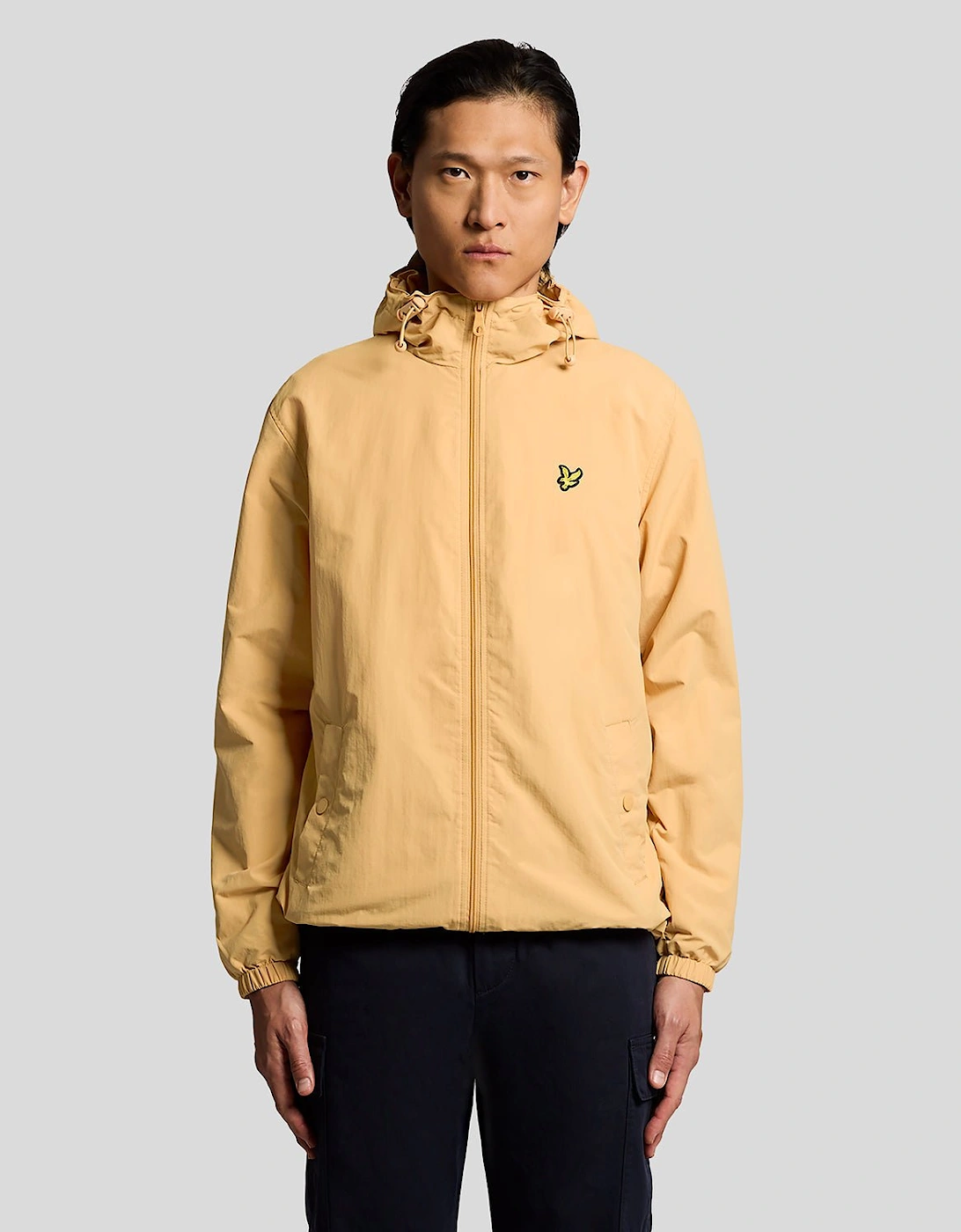 Lyle And Scott Men's Tan Water Resistant Hooded Jacket  42/Regular Xl