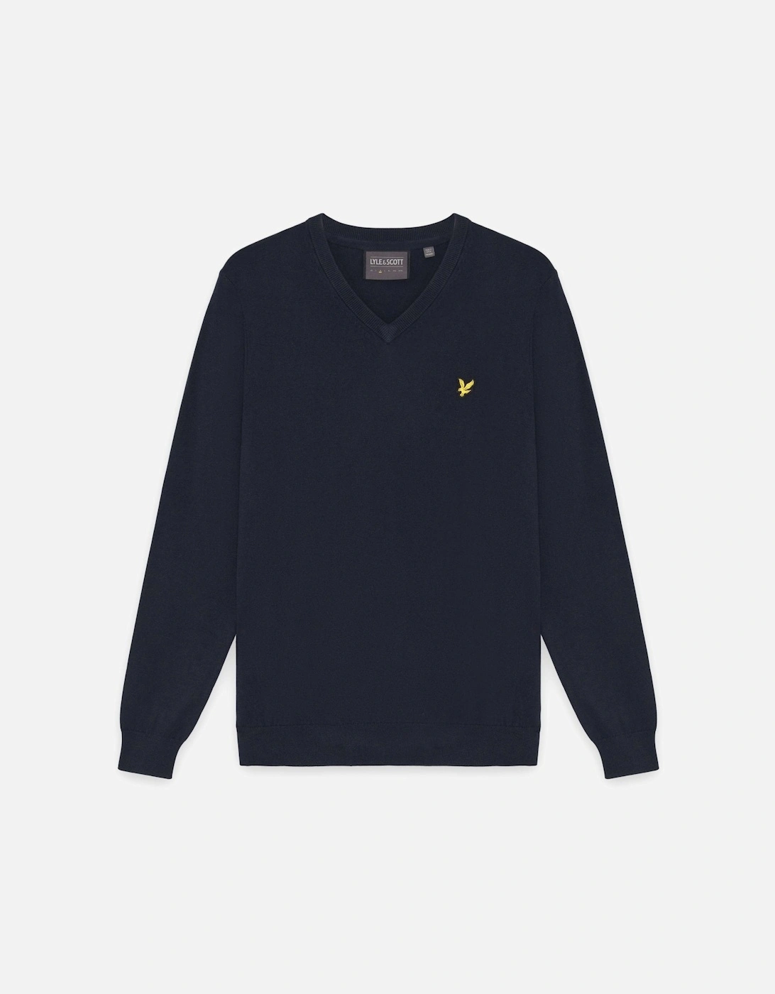 Cotton Blend V-Neck Jumper