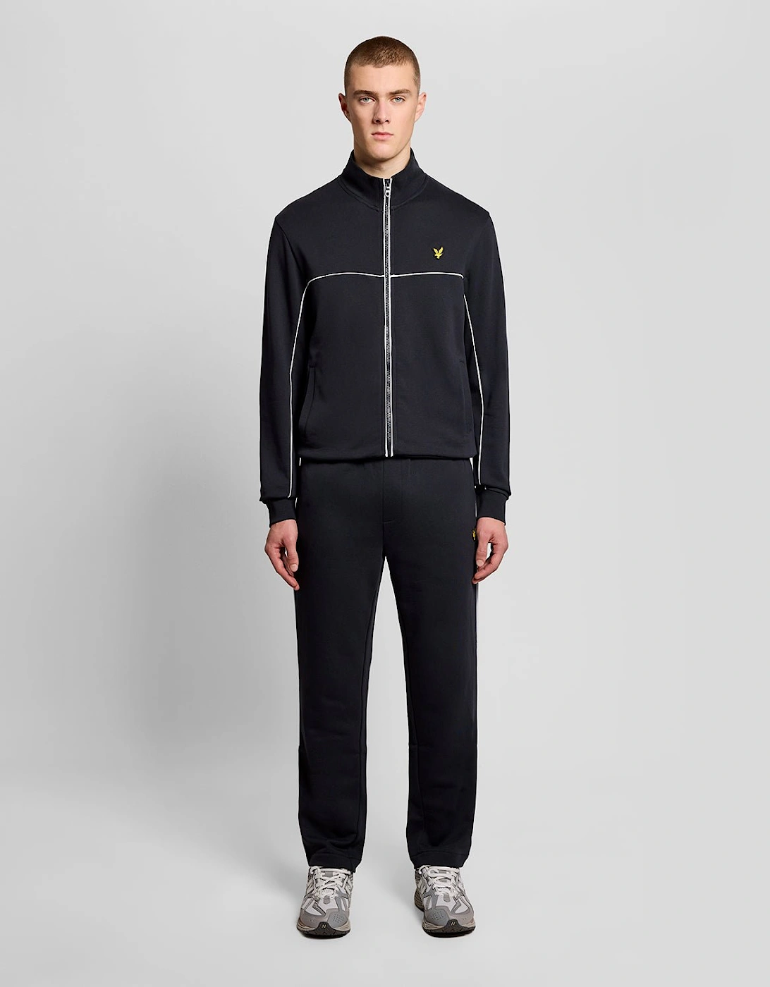 Lyle And Scott Men's Piped Zipped Tracksuit Top Blue Medium - Image 5