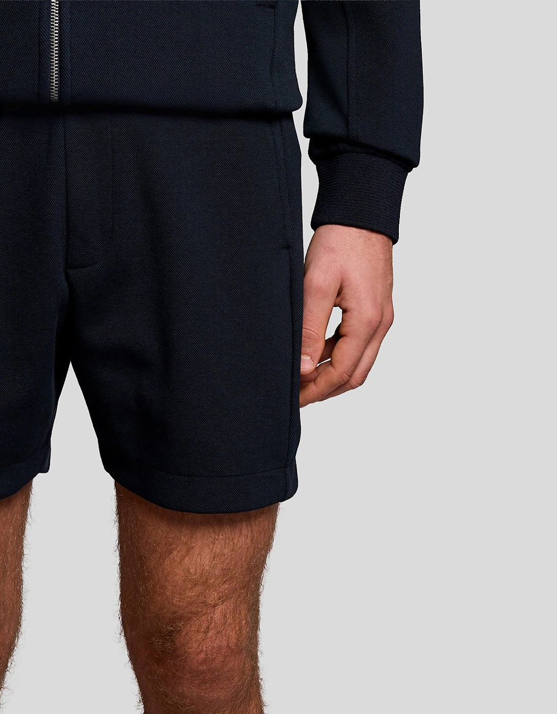 Cotton Blend Track Sweat Shorts