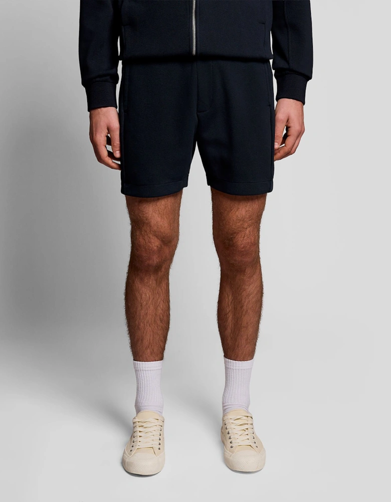 Cotton Blend Track Sweat Shorts