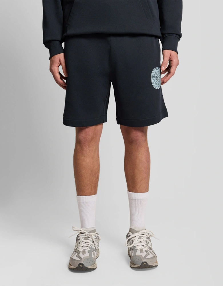 Graphic Badge Cotton Sweat Shorts