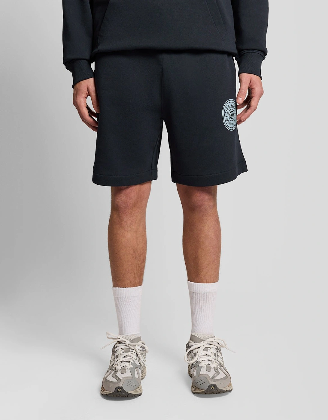 Graphic Badge Cotton Sweat Shorts