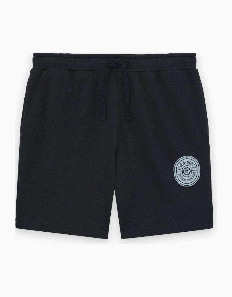 Graphic Badge Cotton Sweat Shorts