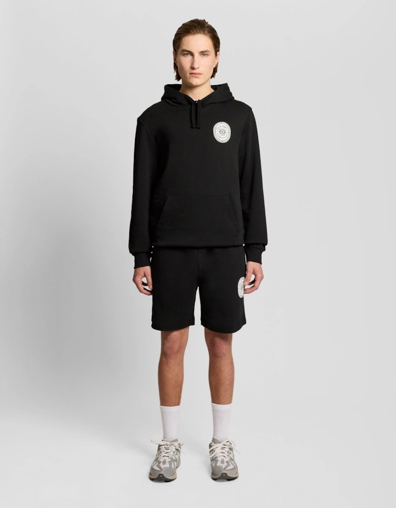 Graphic Badge Cotton Sweat Shorts
