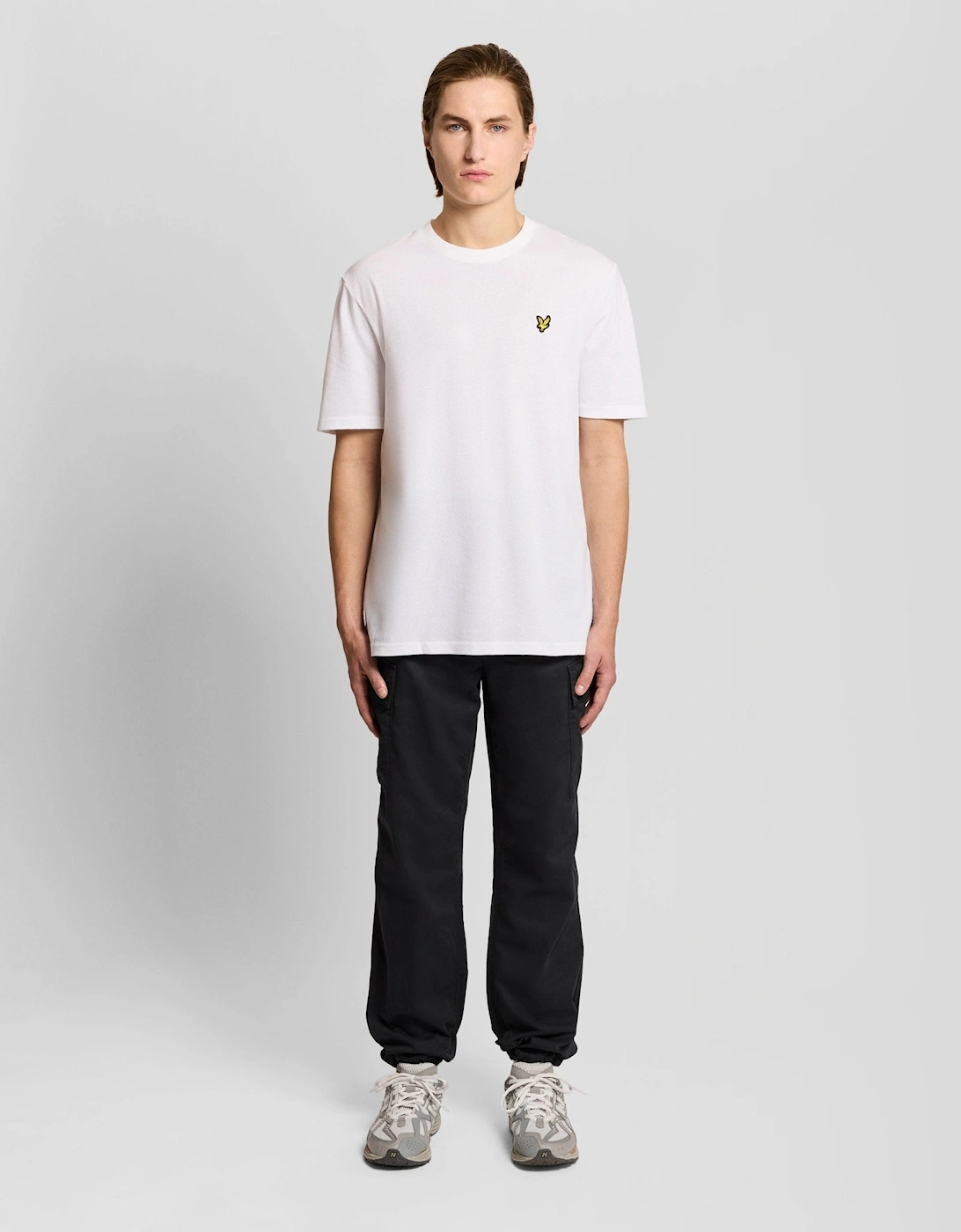 Lyle And Scott Men's Black Cuffed Cargo Trousers