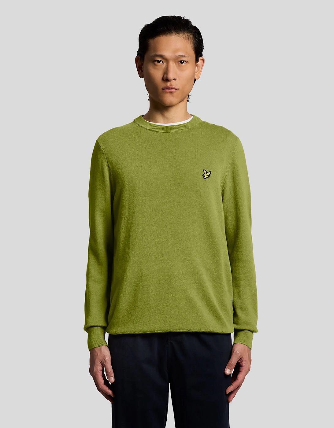 Lyle And Scott Men's Tan Cotton Crew Neck Jumper  34 Xs