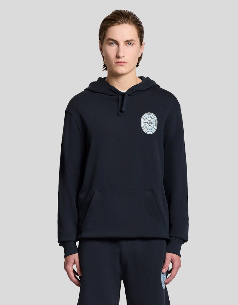 Graphic Badge Cotton Hoodie