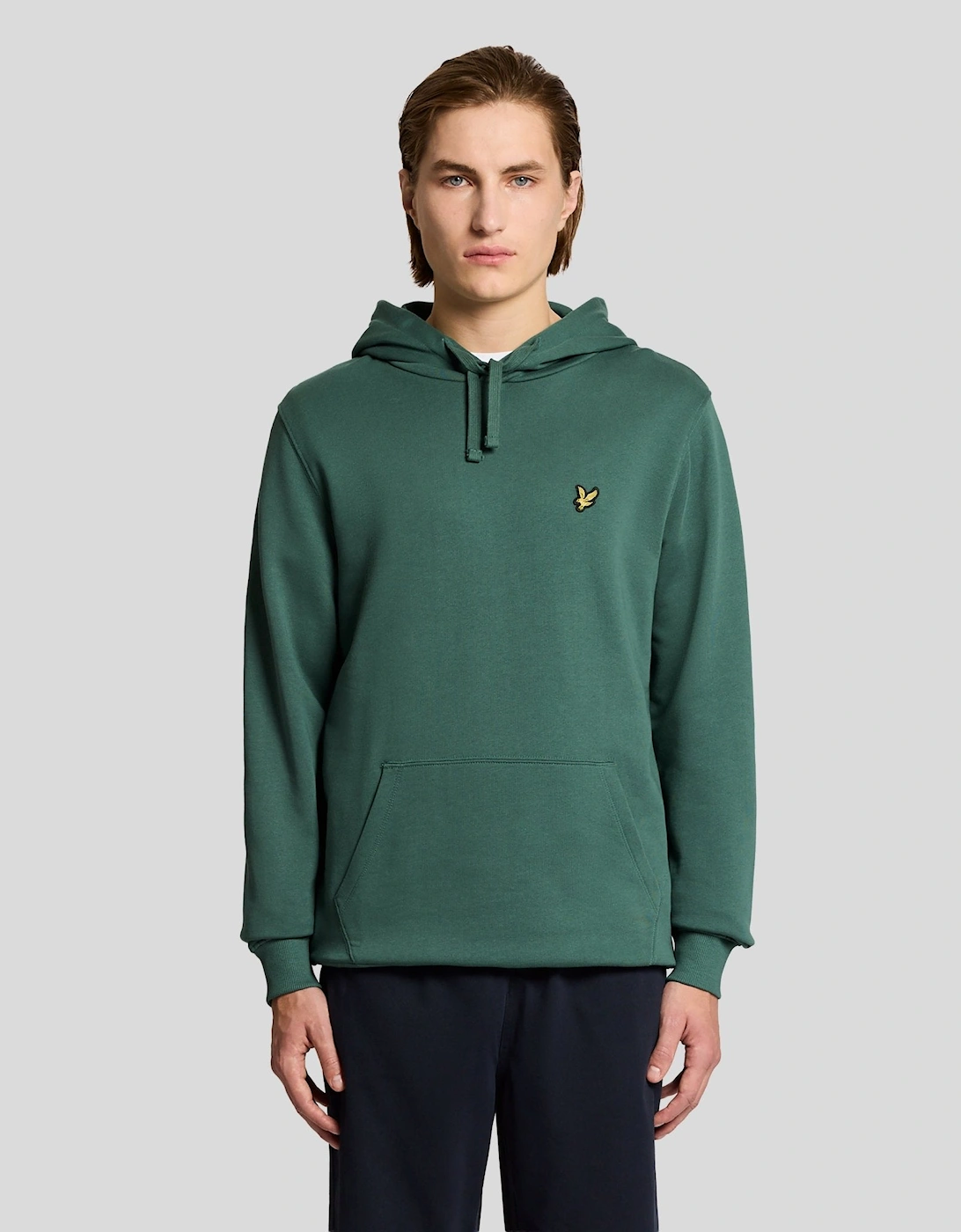 Lyle And Scott Men's Green Loopback Cotton Hoodie  34 Xs