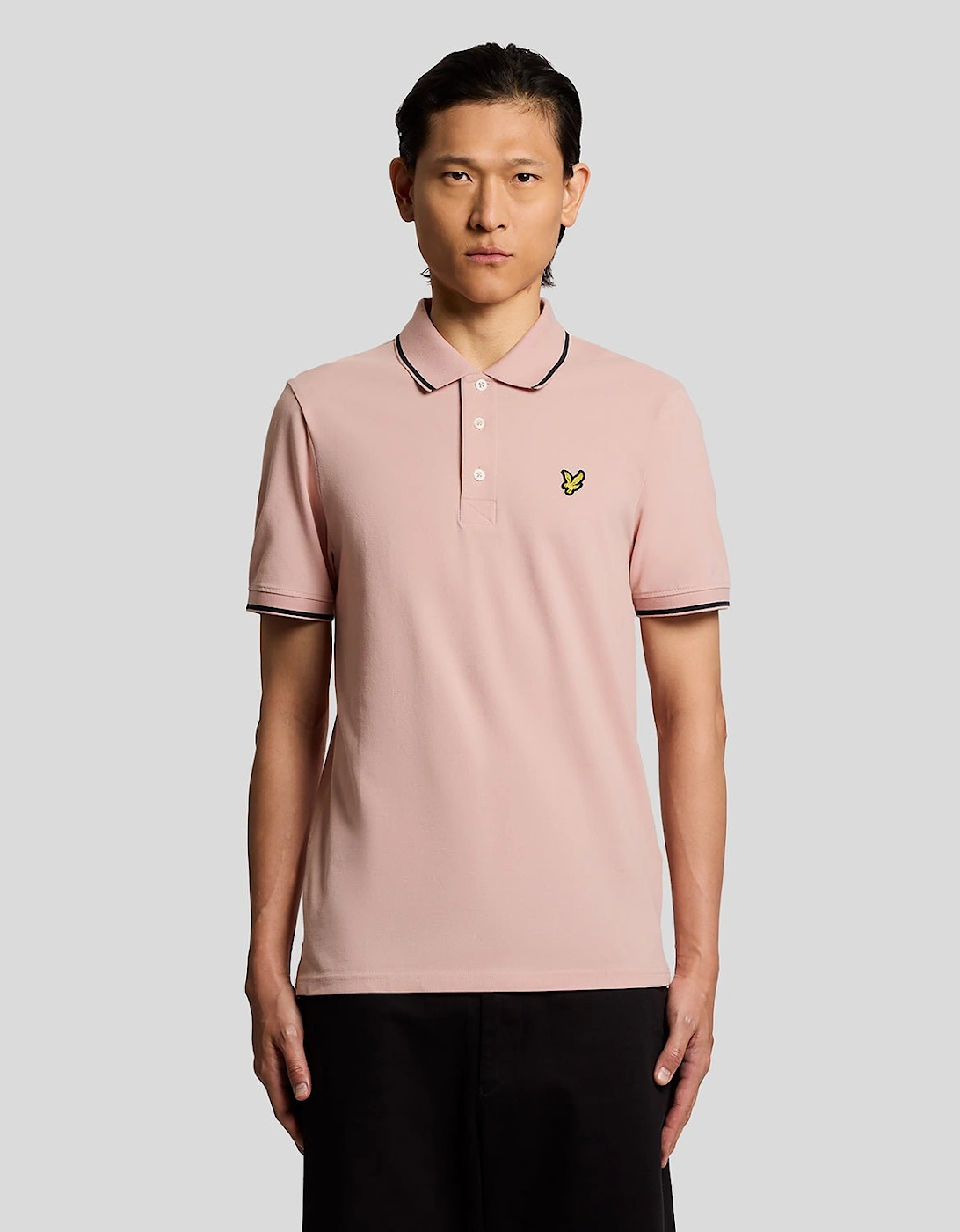 Lyle And Scott Men's Pink Tipped Polo Shirt  36 S