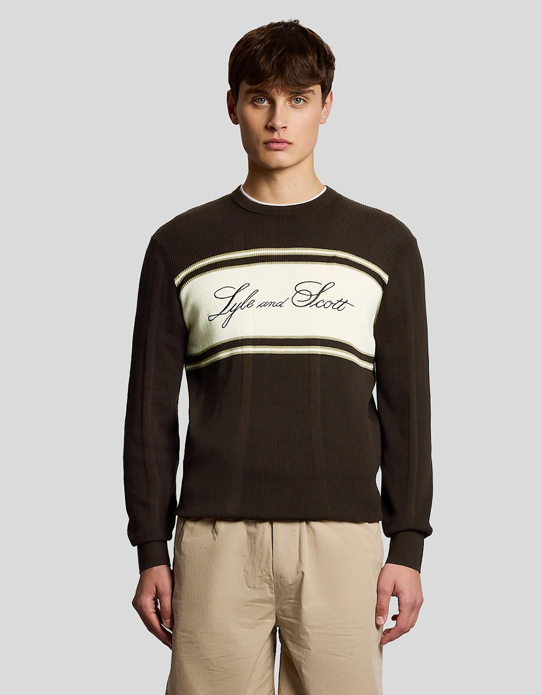 Lyle And Scott Men's Black Superfine Cotton Knitted Jumper  42 Xl