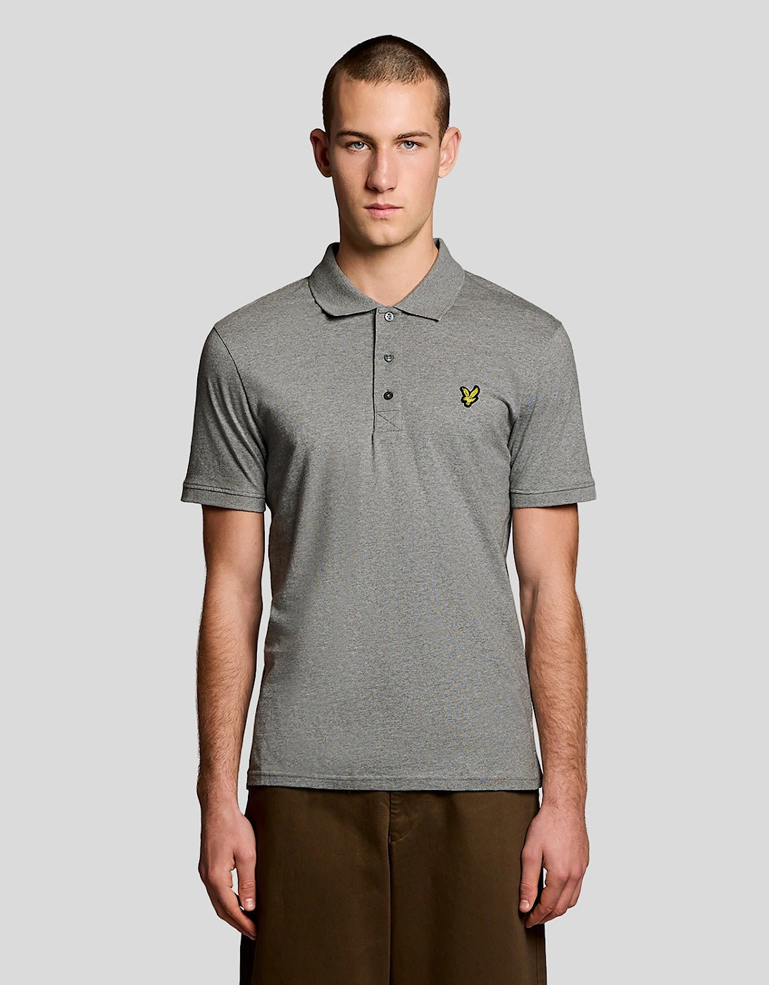 Lyle And Scott Men's Grey Cotton Jersey Polo Shirt - Size 42