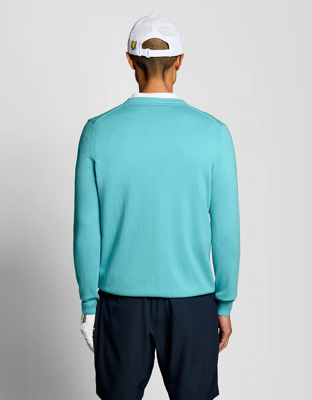 Cotton Blend V-Neck Jumper