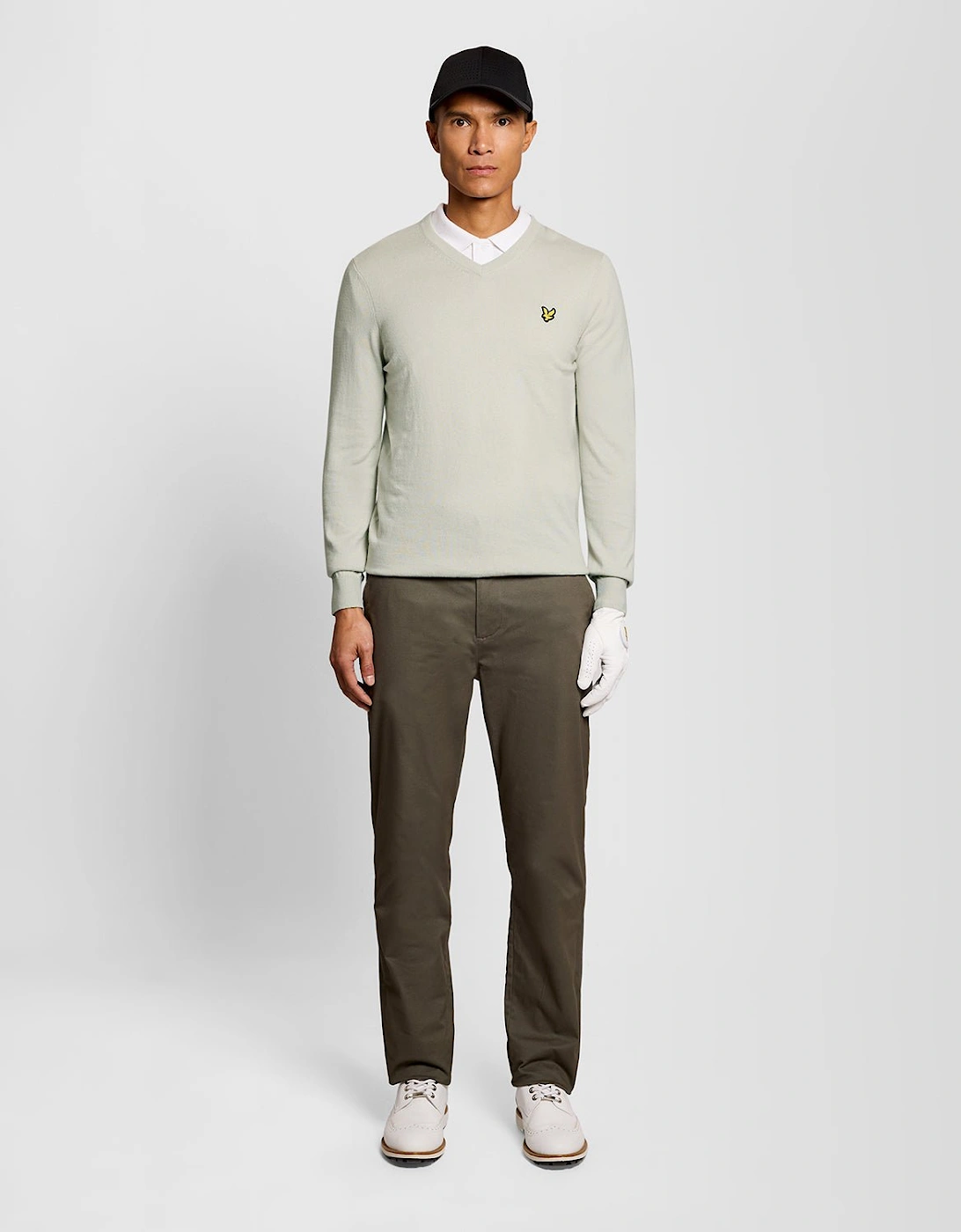 Cotton Blend V-Neck Jumper