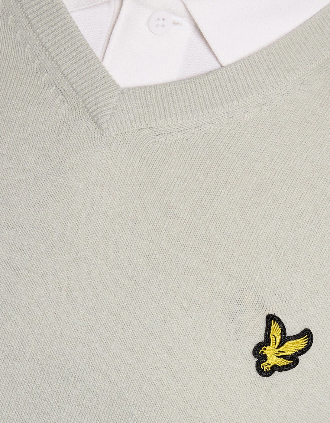 Cotton Blend V-Neck Jumper