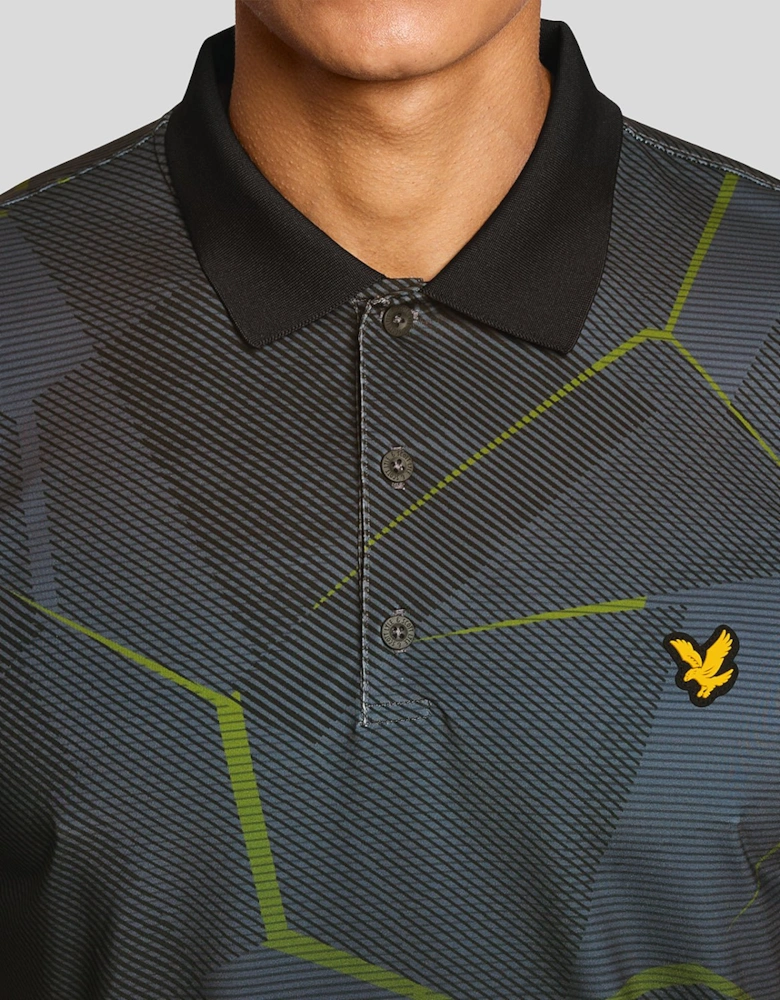 Geometric Graphic Polo Shirt