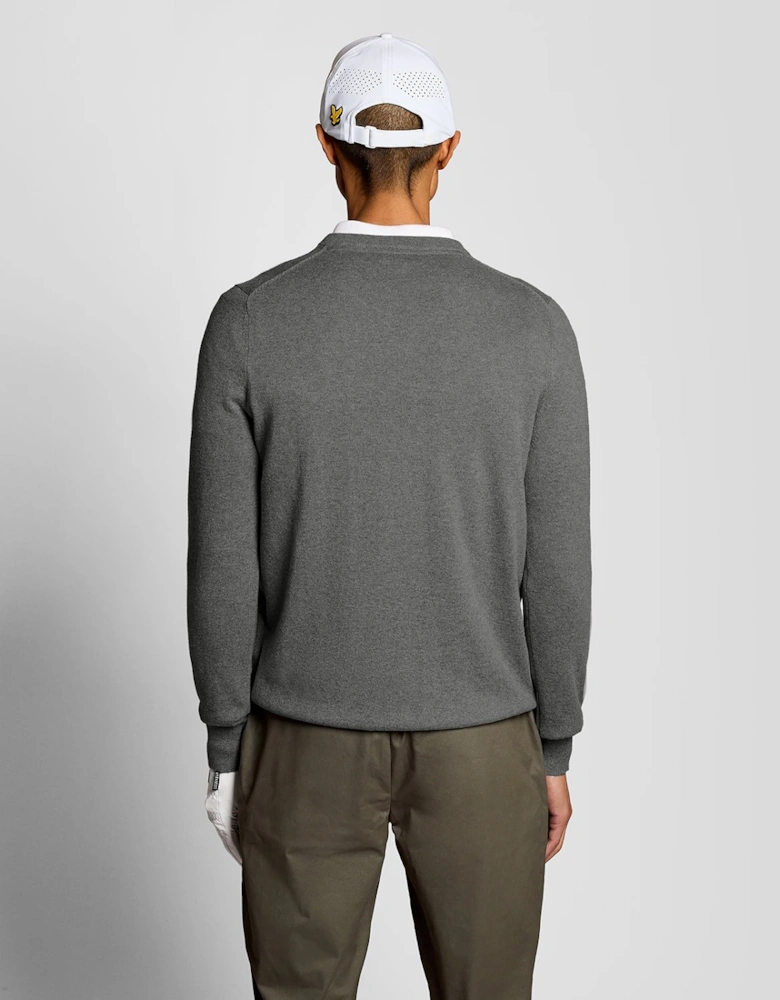 Cotton Blend V-Neck Jumper