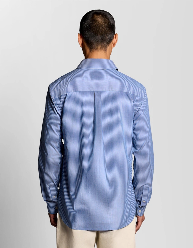 Cotton Poplin Twin Stripe Shirt
