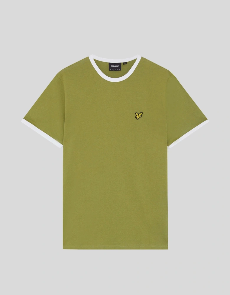Ringer Cotton Crew Neck T-Shirt