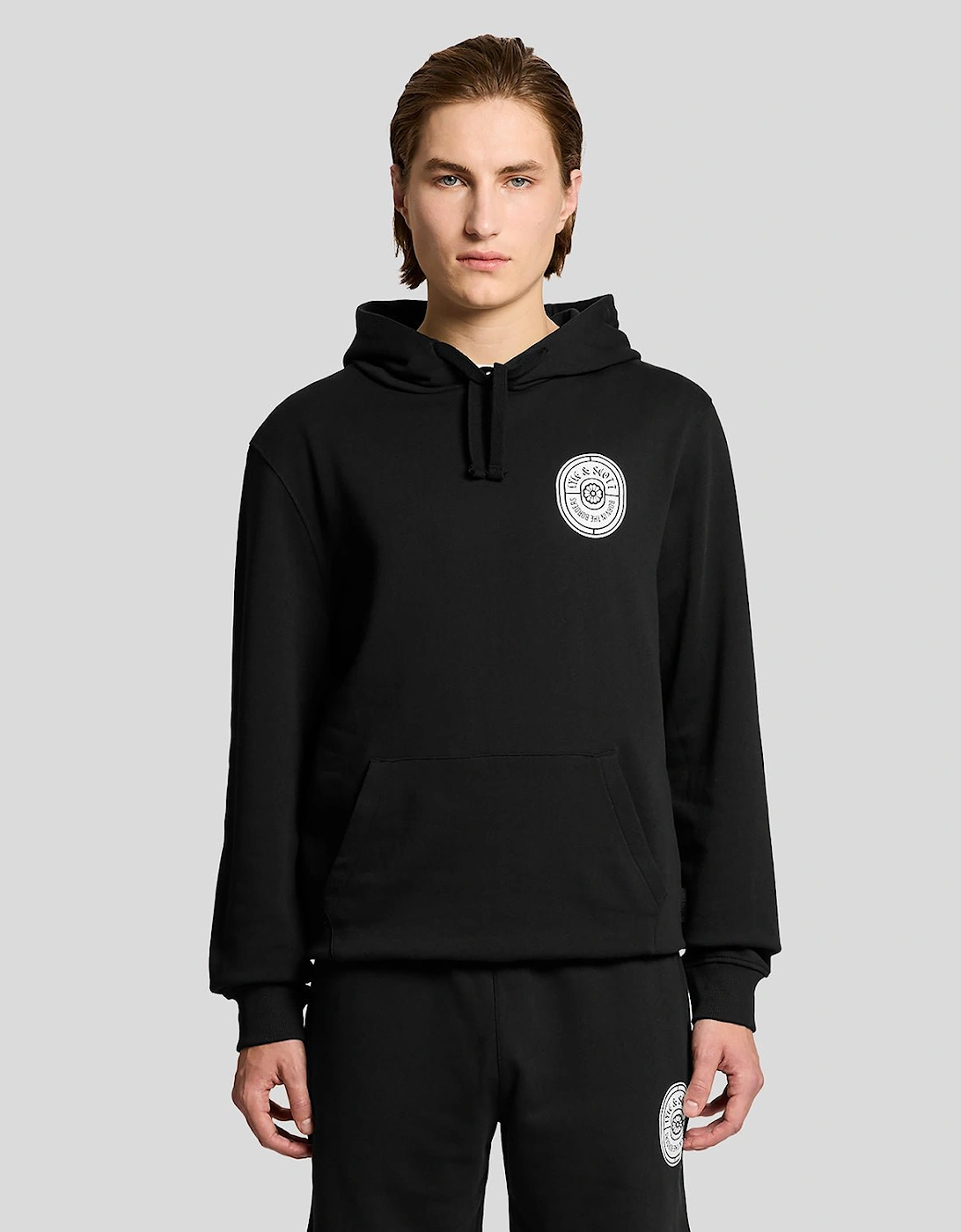 Graphic Badge Cotton Hoodie