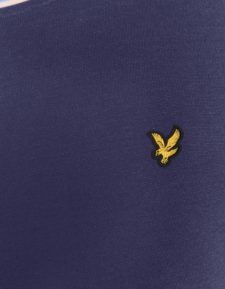 Tipped Knitted Crew Neck Jumper