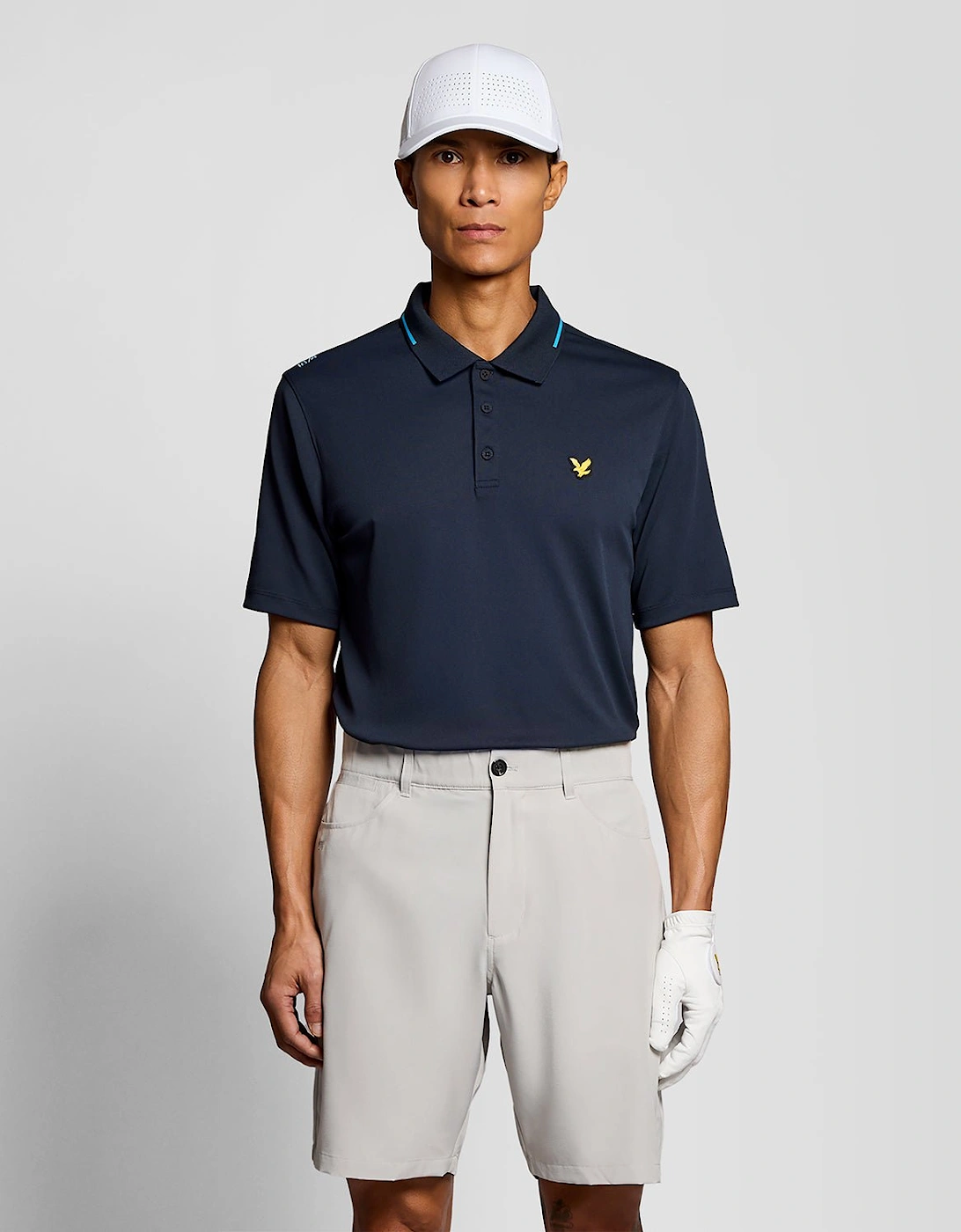 Lyle And Scott Men's Navy Tipped Technical Polo Shirt  Xxl