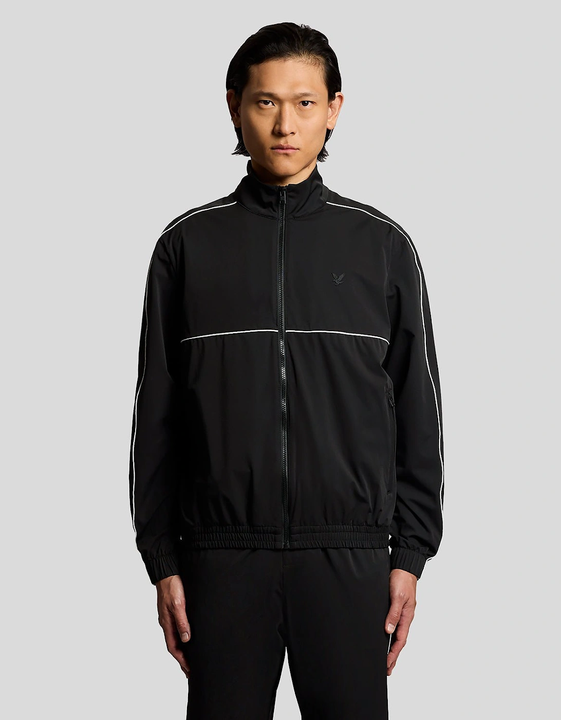 Lyle And Scott Men's Black Lightweight Track Jacket - Size 38/Regular