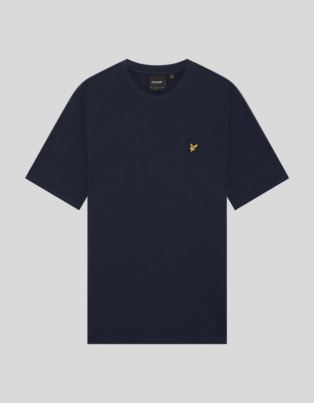 Lyle And Scott Men's Black Textured Jacquard T-Shirt  46/Regular 3XL