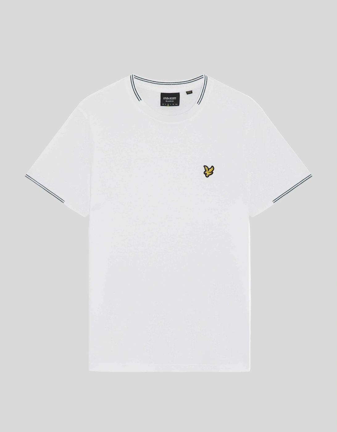 Lyle And Scott Men's White Fine Cotton Tipped T-Shirt  44 2XL