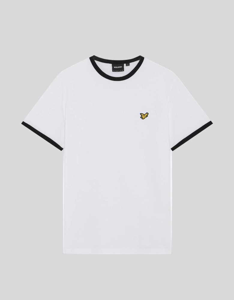 Ringer Cotton Crew Neck T-Shirt