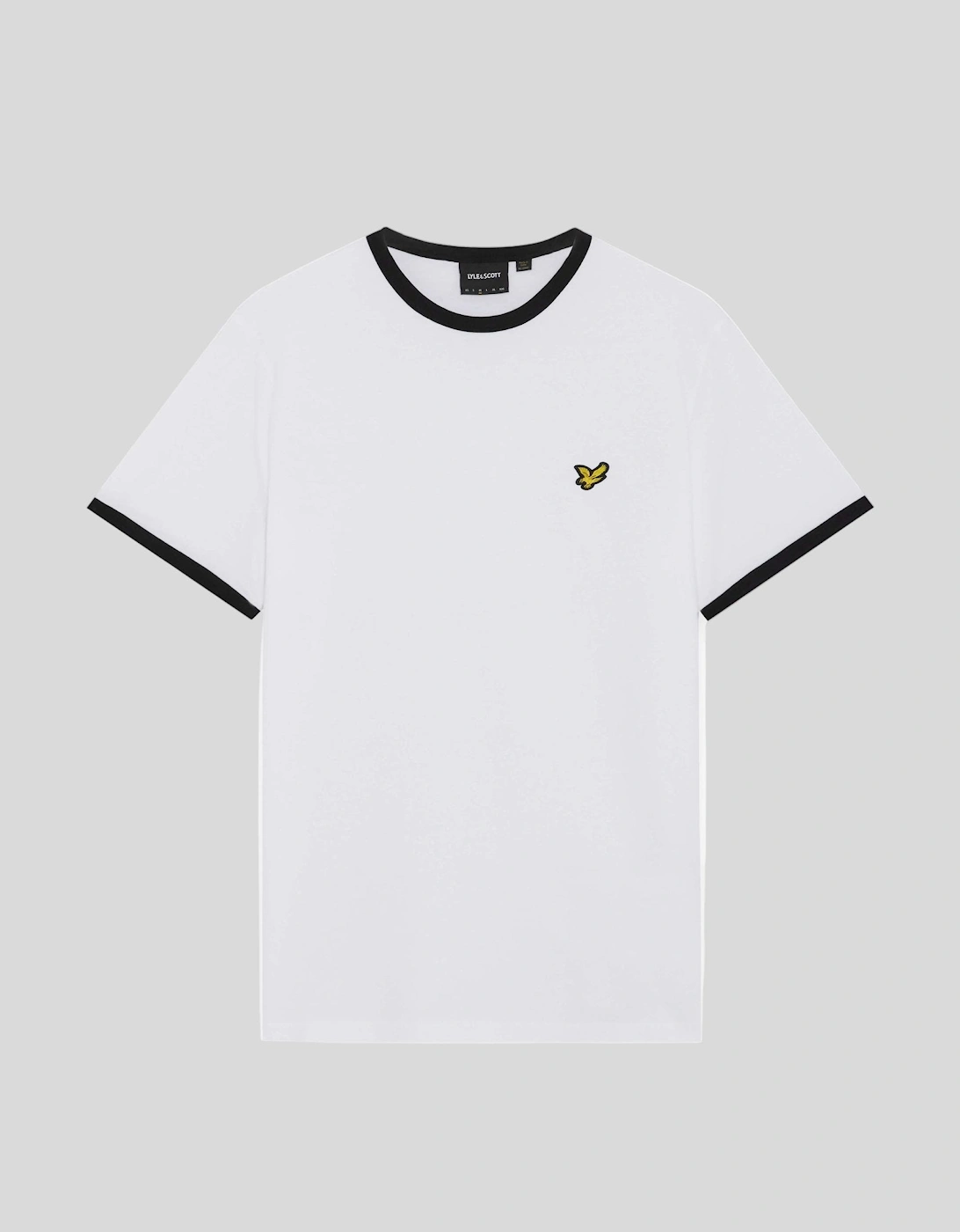 Lyle And Scott Men's White Ringer Cotton Crew Neck T-Shirt  Regular/50 5XL