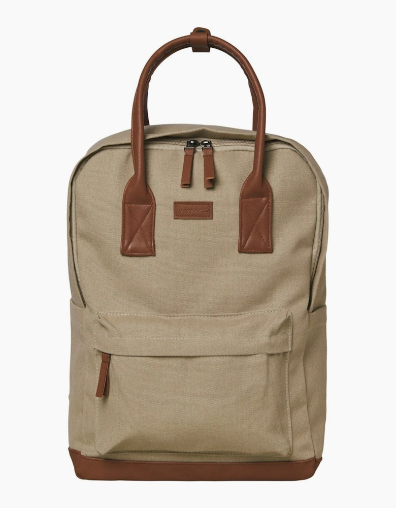 Pascal Cotton Unisex Adults Beige Backpack - One Size