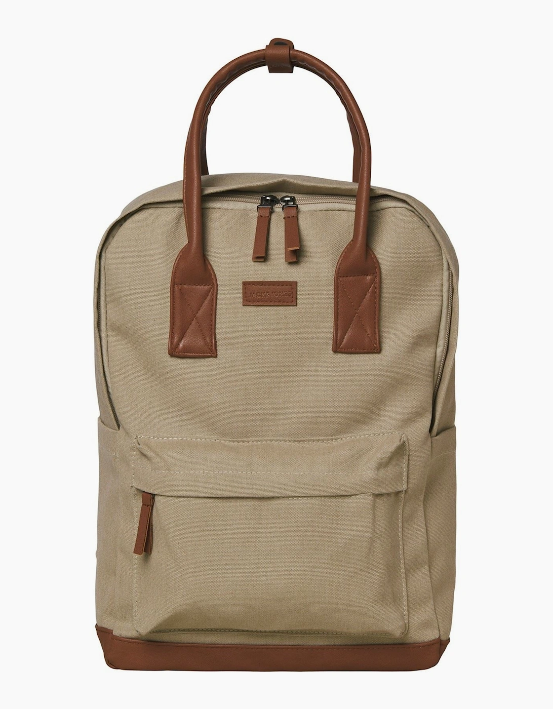 Jack & Jones Men's Cream Pascal Cotton Unisex Adults Beige Backpack - One Size