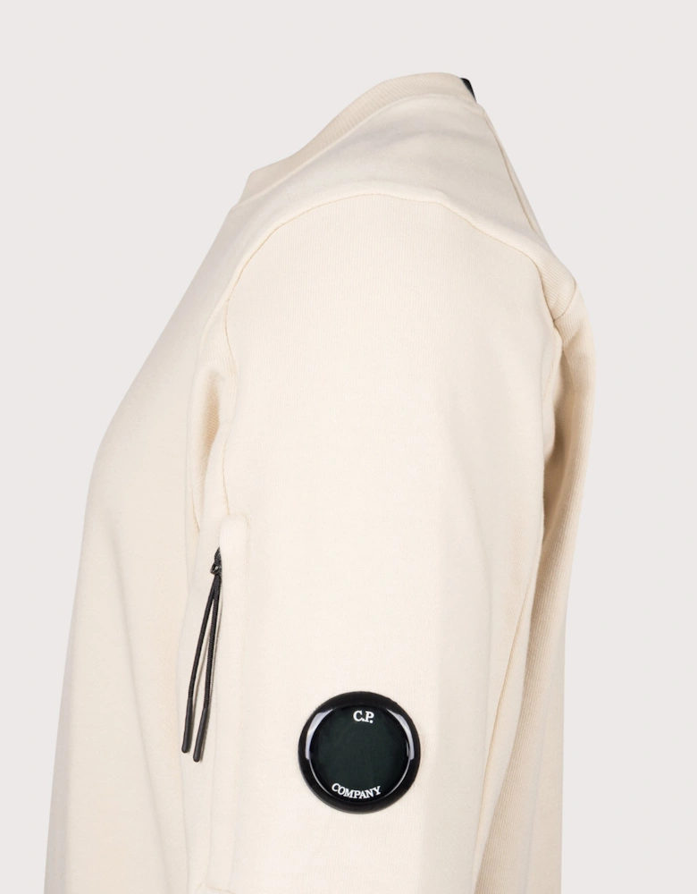 Diagonal Raised Fleece Lens Sweatshirt
