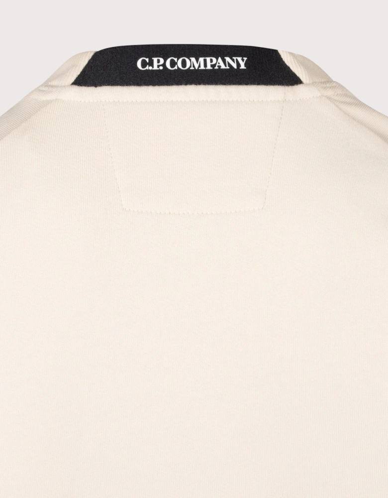 Diagonal Raised Fleece Lens Sweatshirt