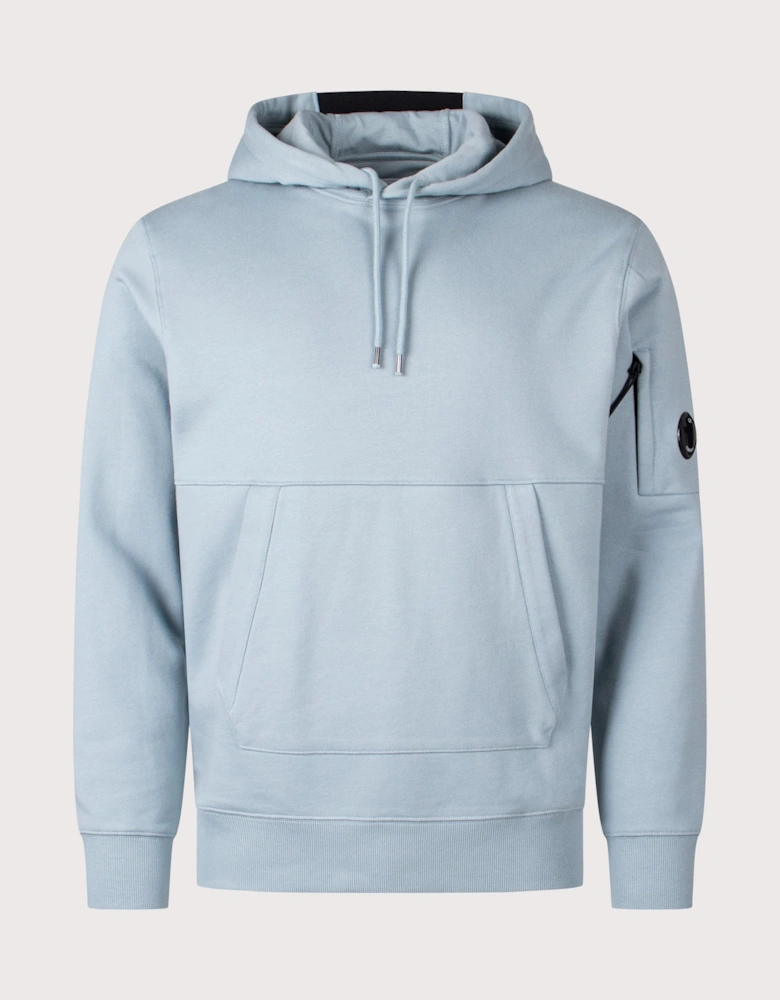 Diagonal Raised Fleece Lens Hoodie