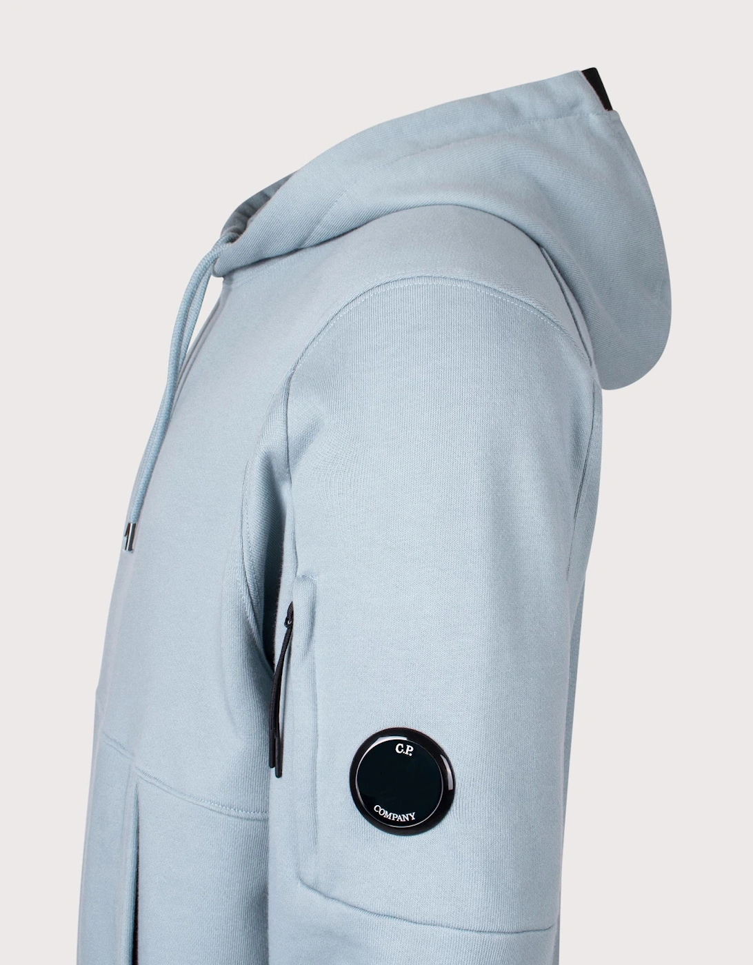 Diagonal Raised Fleece Lens Hoodie