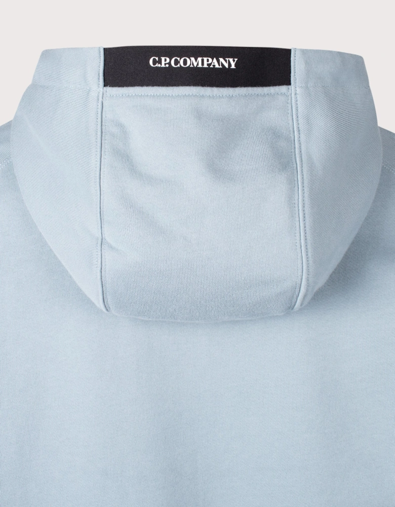 Diagonal Raised Fleece Lens Hoodie