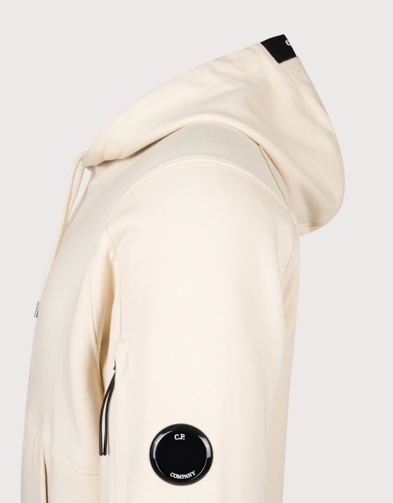 Diagonal Raised Fleece Lens Hoodie