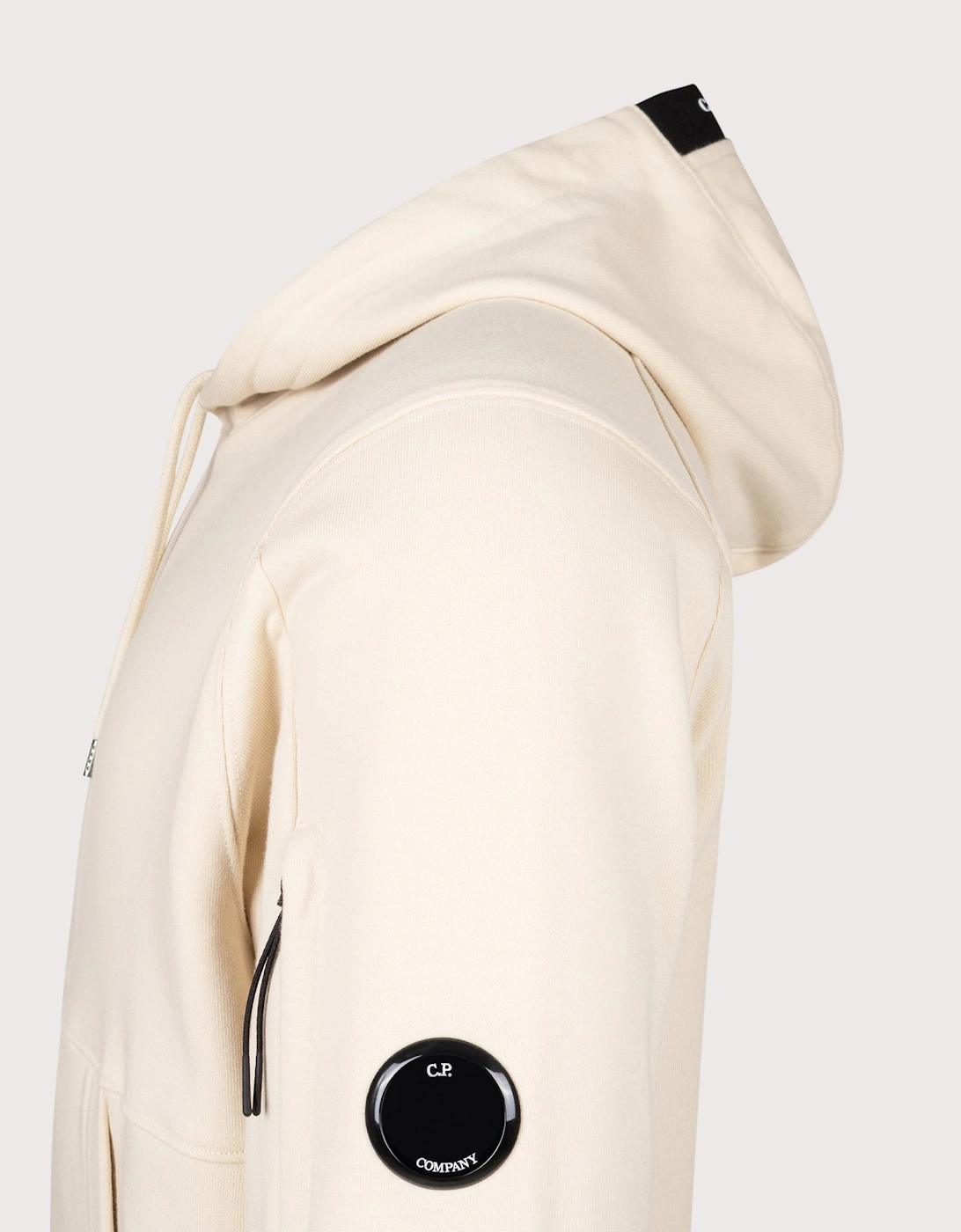 Diagonal Raised Fleece Lens Hoodie